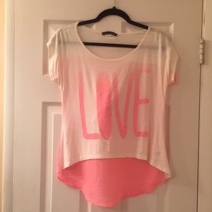 NWOT Embellished Love top